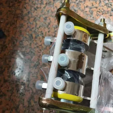Diode clamp frame holding stacked disc diodes - Diode Frame / Holder for PTMS-750